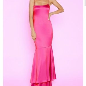 Likely Aurora Satin Dress in Pink